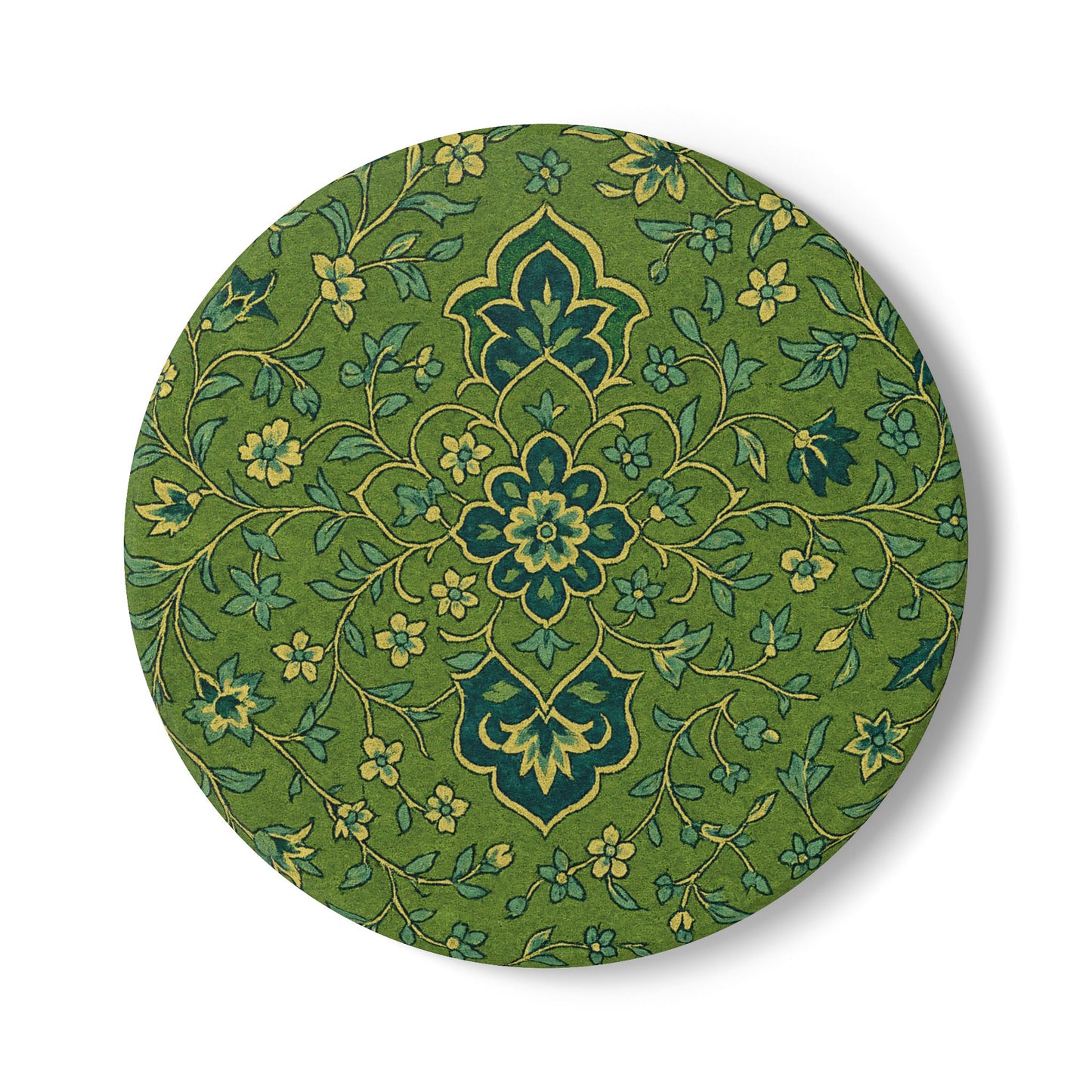 Ceramic Coaster - Haramain Mosque Green Carpet Inspired Design